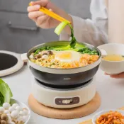 (店+)【JWAY】雙電壓旅行飛碟鍋(JY-TR101-SW/國際通用/304不鏽鋼/附不沾煎盤及收納袋)