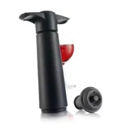 《VACU VIN》荷蘭 抽真空瓶塞入門組-黑-- 紅酒塞 真空瓶塞 保鮮瓶塞 葡萄酒塞