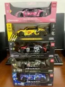 全新正版授權1:32版本奧迪R8 LMS聯名賽車合金車模潮牌AAPE李小龍聯名款模擬合金模型擺件五款可選：聯名款，R