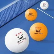 【361 度】60入 比賽專業級三星乒乓球 訓練用乒乓球 耐用桌球 乒乓練習球 乒乓標準比賽用球