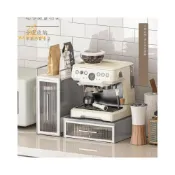 (店+)茶包咖啡收納盒 膠囊咖啡展示架 咖啡機底座抽屜收納 咖啡角桌面收納 抽屜式咖啡機底座 帶抽屜咖啡收納盒 水吧檯咖啡角