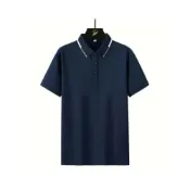 (店+)polo衫男短袖上衣涼感衣吸濕排汗衣短版運動上衣服足球衣商務襯衫夏天寬鬆高爾夫球衫薄冰絲短袖T恤休閒大尺碼上衣透氣速乾衣