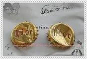【佛你居家】☆100%二手真品☆DIOR金色汽水瓶蓋造型耳環，附收納袋