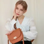 韓國LUNA BAG | 棕色 | 圓角袋 | 側背包 斜孭袋