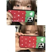 甜美可愛紅草莓愛心 適用蘋果iPhone16 pro/15/14/13/12手機殼 防摔 蘋果11 Pro全包式保護殼