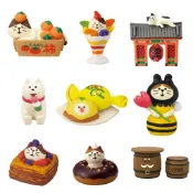日本 DECOLE公仔 concombre 辦公小物 桌上小物 柿子箱 文鳥 達摩 檸檬蛋糕【時時購-居家生活選物店】
