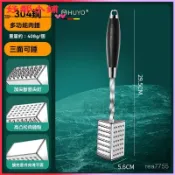 可開發票 鬆肉錘304不銹鋼多功能三麵敲肉錘牛排斷筋嫩肉器廚房鬆肉專用錘304不銹鋼鬆肉錘 牛排肉錘 家用嫩肉錘