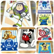 Disney動畫卡通60*110cm幼兒小浴巾/閃亮米奇/奇奇蒂蒂/美國隊長/維尼熊/開朗米奇/巴斯光年/三眼怪/史迪奇
