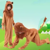 萬聖節動物裝 動物裝扮 獅子裝 獅子演出服 綠野仙蹤cos動物 獅子裝扮 成人長毛獅子王服裝舞臺演出服