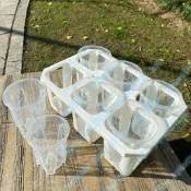 【3.5寸6格托架】蝴蝶蘭組合盆托架鐵皮石斛苗專用盆文心蘭控根盆有口皆碑gtj