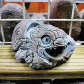 中古陳H1石雕龜迷你龜神獸龜石龜納福長壽吉祥鎮宅平安招財龜 裝置藝術工藝擺件咖啡民宿收藏觀賞擺飾影視拍攝道具1800讓藏