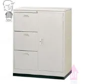 【X+Y】小木木の店   辦公櫥櫃系列-3尺三抽一門隔間櫃(附905面板+黑腳).鐵櫃.公文櫃.收納櫃.台南OA辦公家具