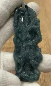 [✨天然翡翠A貨✨] 《關聖帝君》瓜地馬拉翡翠 關公 關二爺（💝附陸檢證/24h出貨）