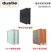 【瑞典達氏 Dustie】椰殼活性炭濾網 HEPA醫療級濾網 強效甲醛過濾器 適用DAC500PLUS 空氣清淨機