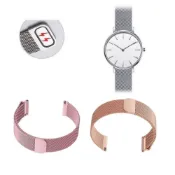 (店+)米蘭尼斯 適用 Casio MDV-106-1A 錶帶寬度22mm手錶 磁吸 不鏽鋼 金屬 錶帶錶帶 替換帶