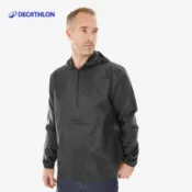 【迪卡儂】男款輕盈半開式拉鍊 5000mm 防水雨衣｜Decathlon