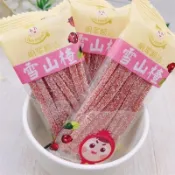 山楂絲雪花條  山楂絲長條 28g/袋 小包裝  山楂製品 酸甜開胃 糖果脯蜜餞 兒童零食 果丹皮 休閒零食 批發
