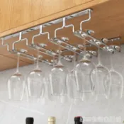 摩可美家 【樂天特惠】不銹鋼酒杯架家用紅酒杯架倒掛高腳杯架懸掛葡萄酒杯架掛架