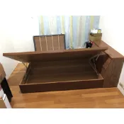 ☆德一家具☆單人加大3.5尺六分木心板側掀床 附安全裝置  7色可選  三尺半 床底 床架 掀床