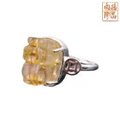 【雨揚珍品】手到錢來純銀鈦晶貔貅戒