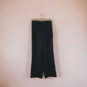*♡*正韓Limjjong/黑色/雪紡.打摺寬褲.長褲/適小M/近全新/二手《Anna的百寶箱》
