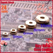 💖新款💖圓形黃銅片diy飾品配件手鍊隔珠藏式黃銅隔片隔珠銅墊片 純銅隔片【限時特賣快速發貨】