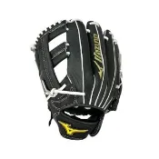 【MIZUNO 美津濃】左投少年用棒球手套牛豬混皮十字檔11.5吋黑(1ATGY26210 09H)