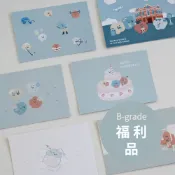 【方坊】(福利品) 印刷明信片 卡片 萬用卡 生日卡片 邀請卡 生日快樂 小花系列 光柵明信片 凸版印刷明信片