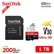 SanDisk 1TB ExtremePRO A2 記憶卡 附SD轉卡