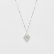 (店+)【agete】agete 純銀復古雪花鏤空鑽石項鍊