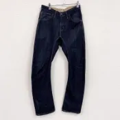 【DOKODEMO】EDWIN 503 牛仔褲，拉鍊門襟，黑色，W30 碼，古著