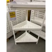 IKEA VESKEN 轉角層架組 白色 塑膠 浴室用品