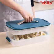 *zERo*多功能手提速凍餃子盒冰箱收納盒混沌盒廚房餐廳保鮮盒不粘托盤**預購
