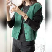 (店+)【創翊韓都】正韓罩衫 羊毛針織背心外套SOM1144-創翊韓都