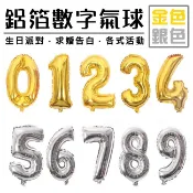 16吋 鋁箔(金/銀 雙色) 氣球 空飄氣球 數字氣球(0-9) 鋁箔氣球 氣球任意搭配 520 布置【P110045】