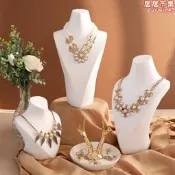 【人氣爆款】項鍊展示架人像脖子白色項鍊模特頸模首飾展示架珠寶項鍊拍攝道具