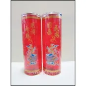 1斤2斤3斤果凍玻璃斗燭(紅) 果凍蠟燭/水晶蠟燭/底部水袋/光明燈/旺旺燈/代寄寺廟/寄附廟宇/安全蠟燭☆YO金香系列