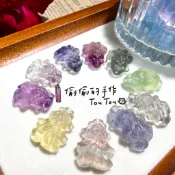 💎偷偷的手作 天然水晶通孔 螢石小金魚 凸眼魚 金魚 大嘴巴魚 手串配件 DIY 手作
