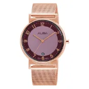 ALBA 雅柏 FASHION經典米蘭錶帶款34mm(AG8M52X1)橘金色