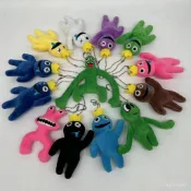 新款roblox rainbow friends毛絨玩具彩虹朋友鑰匙扣掛件00