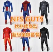 超級英雄  蜘蛛人鋼鐵人超人蝙蝠俠美國隊長 概念騎行服秋冬長套裝 車衣車褲運動排汗自行車衣 COS緊身衣服 訂做優惠特價