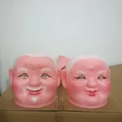 ✈️臺灣出貨✈️大頭娃娃道具頭套面具服裝塑料娃娃頭舞龍舞獅喜慶道具鑼鼓服🔥工廠直銷🔥