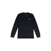 【Paul Smith】刺繡彩色斑馬小LOGO棉質長袖T恤(男/深藍)