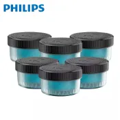 大王家電館 【原廠盒裝公司貨】PHILIPS CC16/51 飛利浦智能系列電鬍刀清洗座專用清潔液/藥水匣6入 適用S5889/S5579/S7887/S7788/S9986