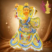 【慈母聖品】太子戰甲｜金色 精緻繡工 金蔥戰甲 太子衣 中壇元帥 三太子 神明衣 8寸8 ｜ 1尺3 ｜ 1尺6