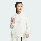 【adidas 愛迪達】LOUNGE  DK HDY 女 帽T 長袖 連帽 穿搭 米白色 休閒(JJ3543 ∞)