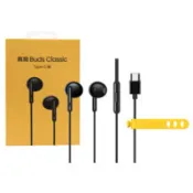 【百利市購物中心】Realme 原廠 RMA2005 真我Buds Classic 半入耳式 Type C線控耳機 - 黑色 (盒裝)