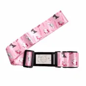 asdfkitty可愛家精品店 asdfkitty*粉紅色 三麗鷗家族 行李箱綁帶 束帶 行李帶-KITTY 美樂蒂 大耳狗 庫洛米-日本正版商品