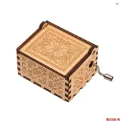 全新復古木製音樂盒手掌大小手搖木盒音樂盒精美雕刻木製音樂小工具與旋律你是我的陽光送給媽媽爸爸妻子丈夫聖誕節出生