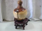 二手舖 NO.6839 天然原木 龍柏木雕擺飾 聚寶盆 聞香瓶 重油 扎實 帶財 不含座 非檜木 肖楠 老杉